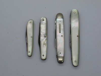 Lot 24 - Rogers Sheffield, mother of pearl, two blades,...