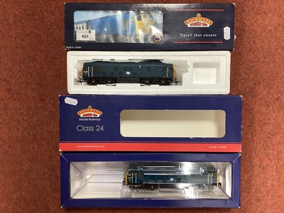 Lot 451 - Two boxed Bachmann 00 gauge Class 24 Diesel...