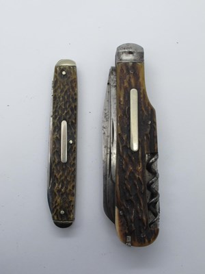 Lot 161 - Underwood (Bradford), two blades, stag scales,...