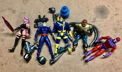 Lot 654 - Five Marvel Action Figures By Toy Biz,...