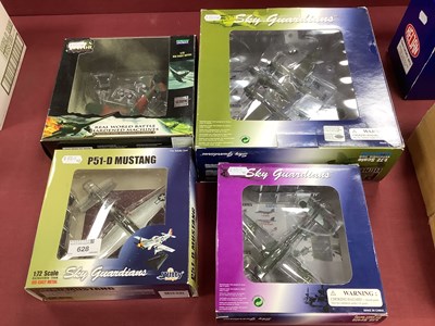 Lot 628 - Four Boxed 1:72 Scale Diecast Model Military...