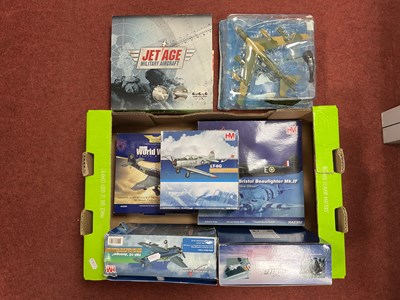 Lot 544 - Nine Diecast Model Military Aircraft by Corgi,...