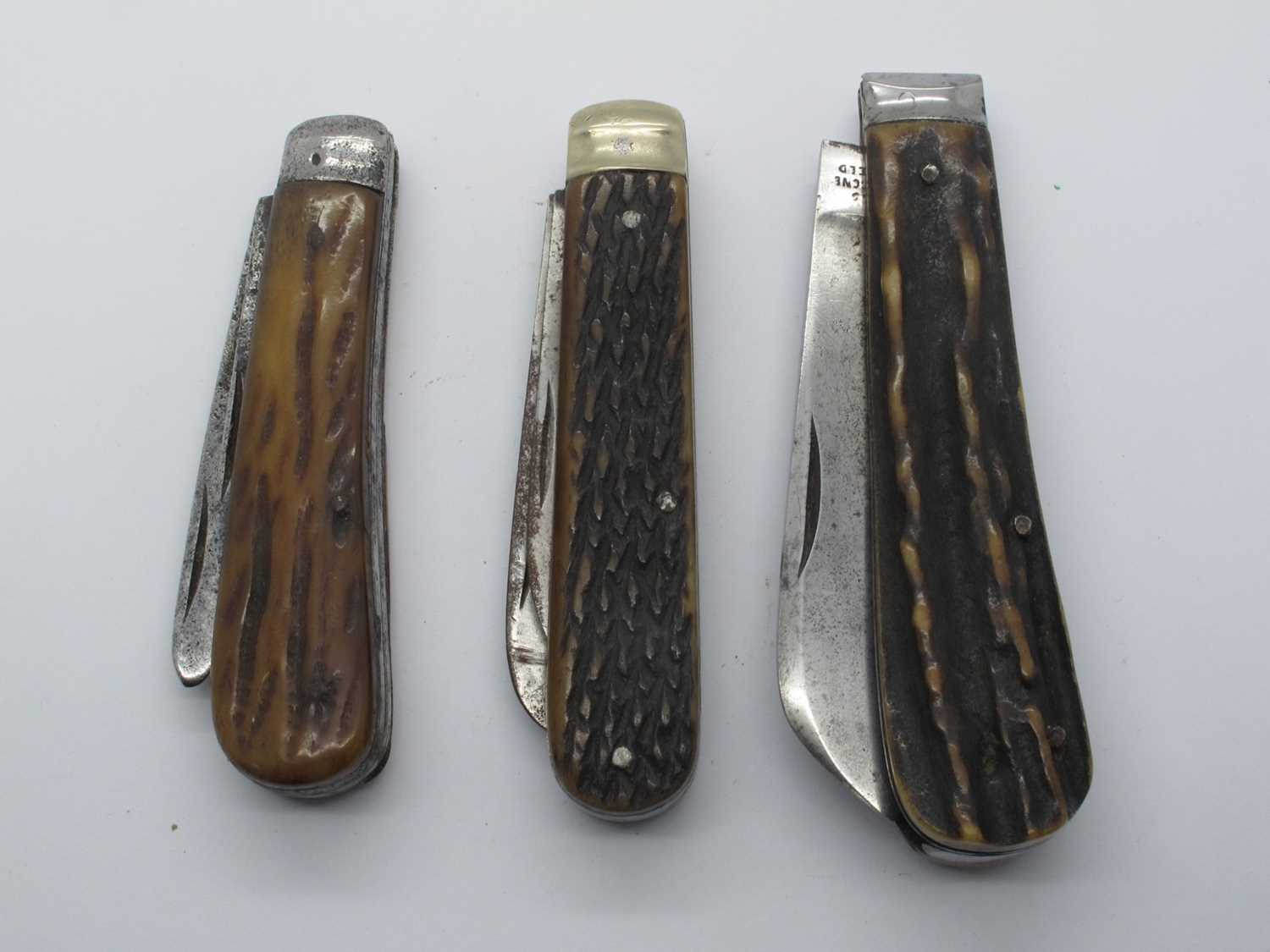 Lot 1318 - H. Barnascone and Son, stag scales, single...