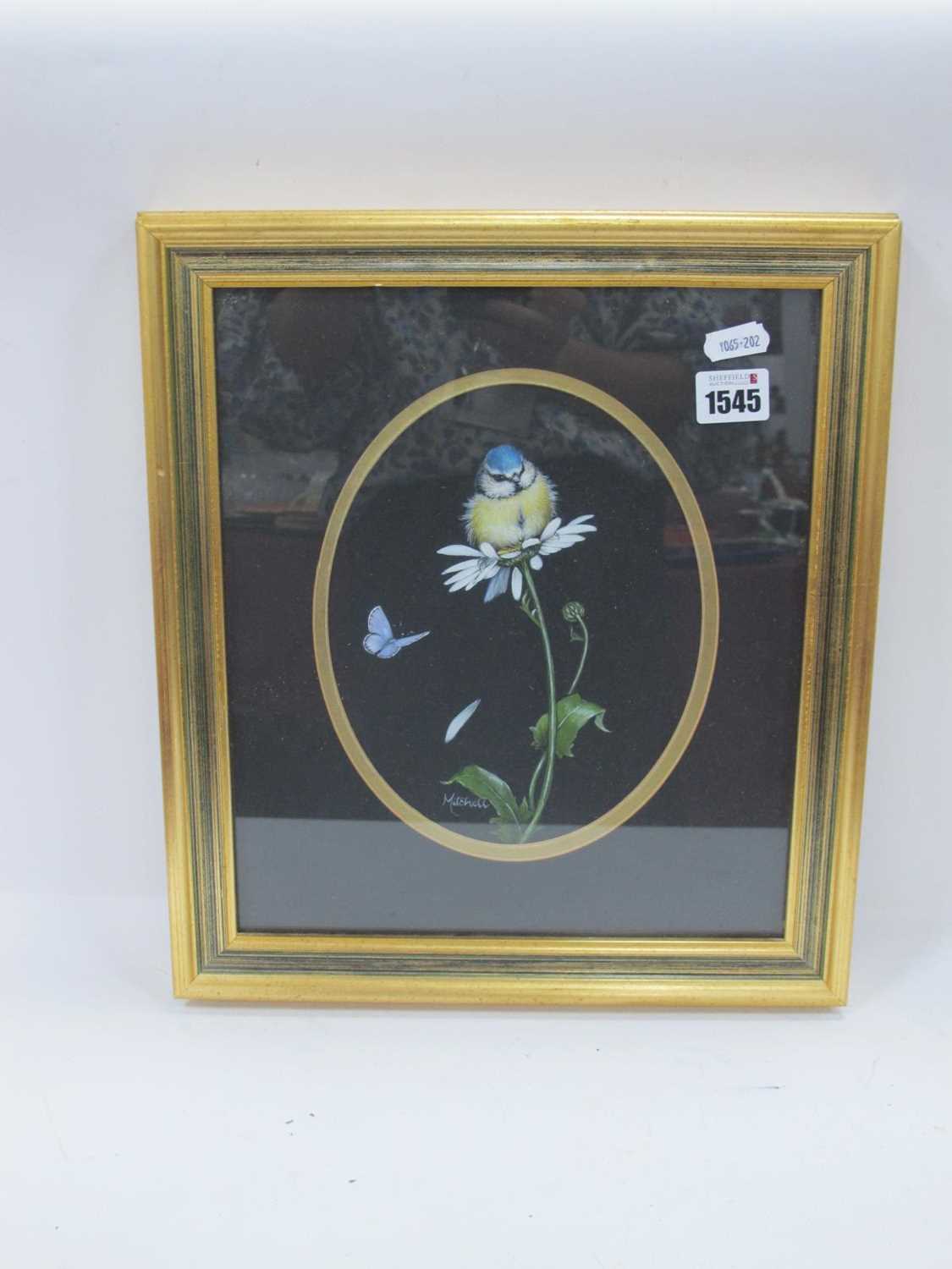 Lot 1545 - B. Mitchell, Bird Sitting on Flower,...