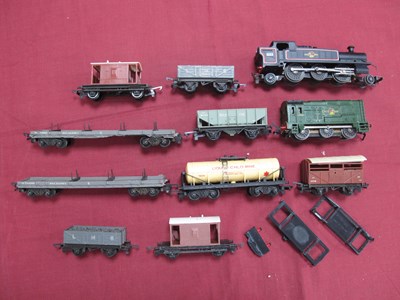 Lot 361 - Two Triang TT Locomotives and Nine Wagons,...