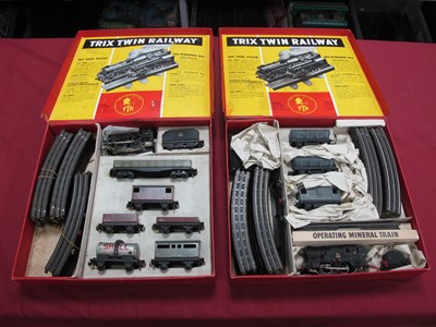 Lot 366 - Two Boxed Trix Twin Goods Train Sets with...