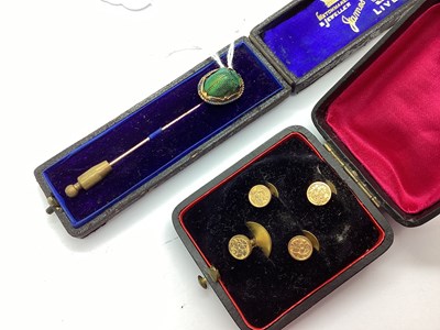 Lot 164 - An Antique Style Scarab Beetle Stick Pin, the...