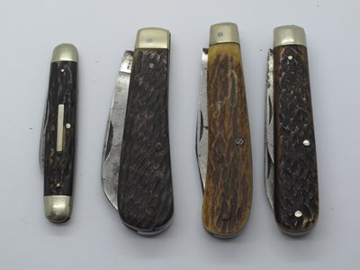 Lot 183 - George Wostenholm, jigged scales, two blades...