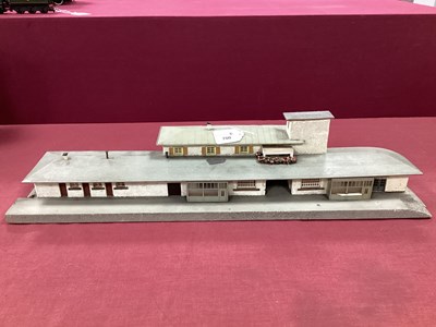 Lot 700 - Mid XX Century German HO Model Railway Station,...