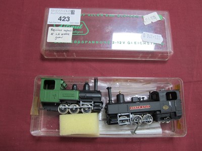 Lot 423 - Two OO9 Tank Engines by Liliput requiring repair.