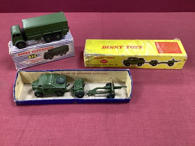 Lot 658 - Two Original Dinky Military Vehicles, No 622...