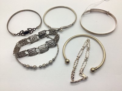 Lot 178 - An Assortment of "925" and Other Bracelets, to...