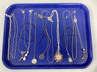 Lot 170 - An Assortment of "925" and Other Necklaces, to...