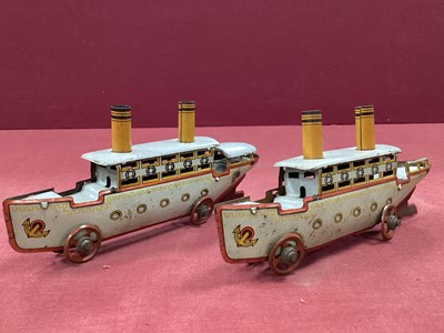 Lot 717 - Two Pre War '2 Penny' Style Tinplate Toys of...