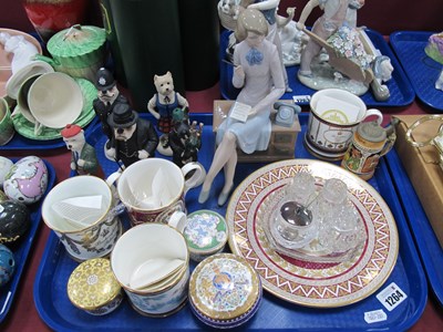 Lot 1264 - Nao Figure, Buckingham Palace mugs, R. Harrop...