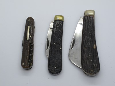 Lot 25 - Sheffield Pruner, un-named stag scales, n/s...