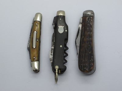 Lot 46 - J. Nowill and Sons, two blades, stag scales,...