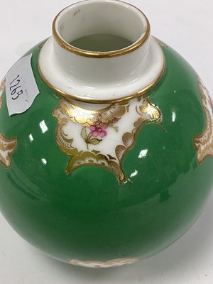 Lot 1265 - Royal Worcester vase, with a green ground,...