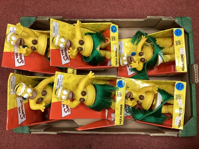 Lot 407 - Six The Simpsons Battery Operated Hula Homer...