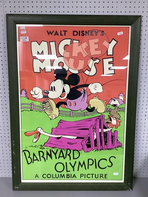 Lot 313 - A Framed Modern Poster Re-Print. Walt Disney's...