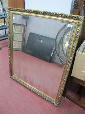 Lot 1452 - XX Century Gilt Rectangular Shaped Mirror,...