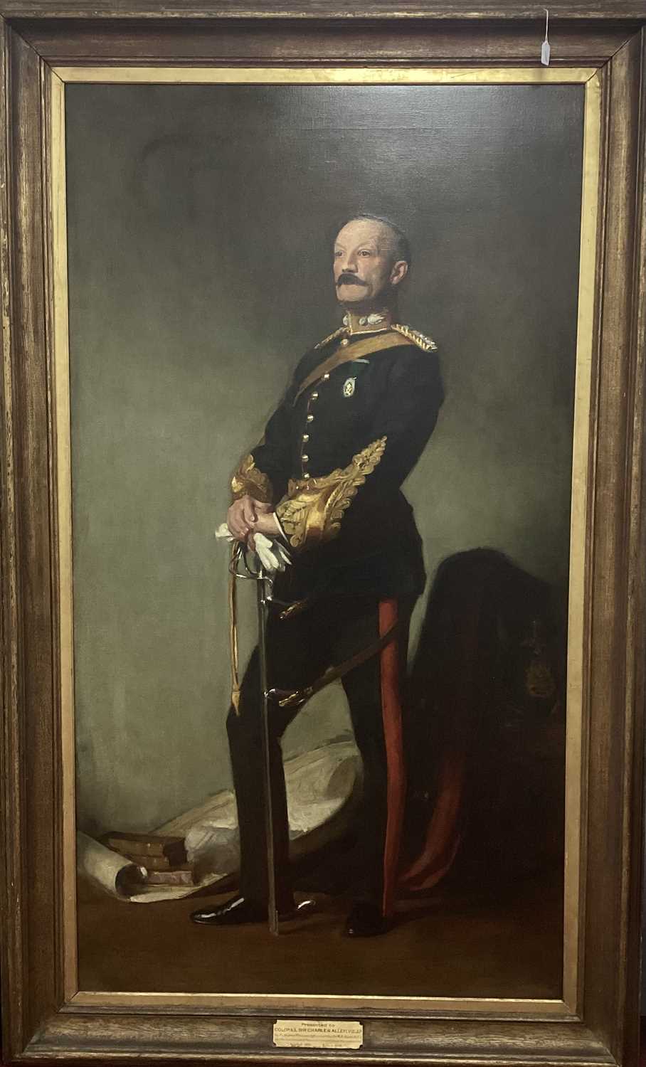 Lot 401 - Portrait of Colonel Sir Charles Allen VD JP, a...