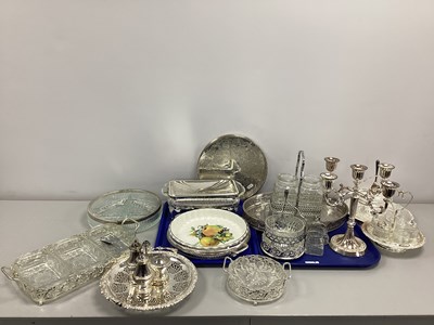 Lot 111 - A Selection of Plated Tableware, including...