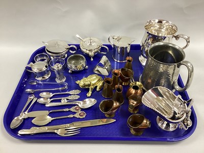 Lot 333 - Assorted Plated Ware, including mustard pots,...