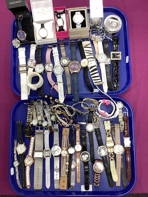 Lot 166 - An Assortment of Modern Ladies Wristwatches,...