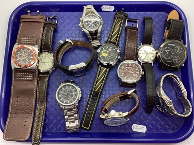 Lot 194 - An Assortment of Modern Gent's Wristwatches,...