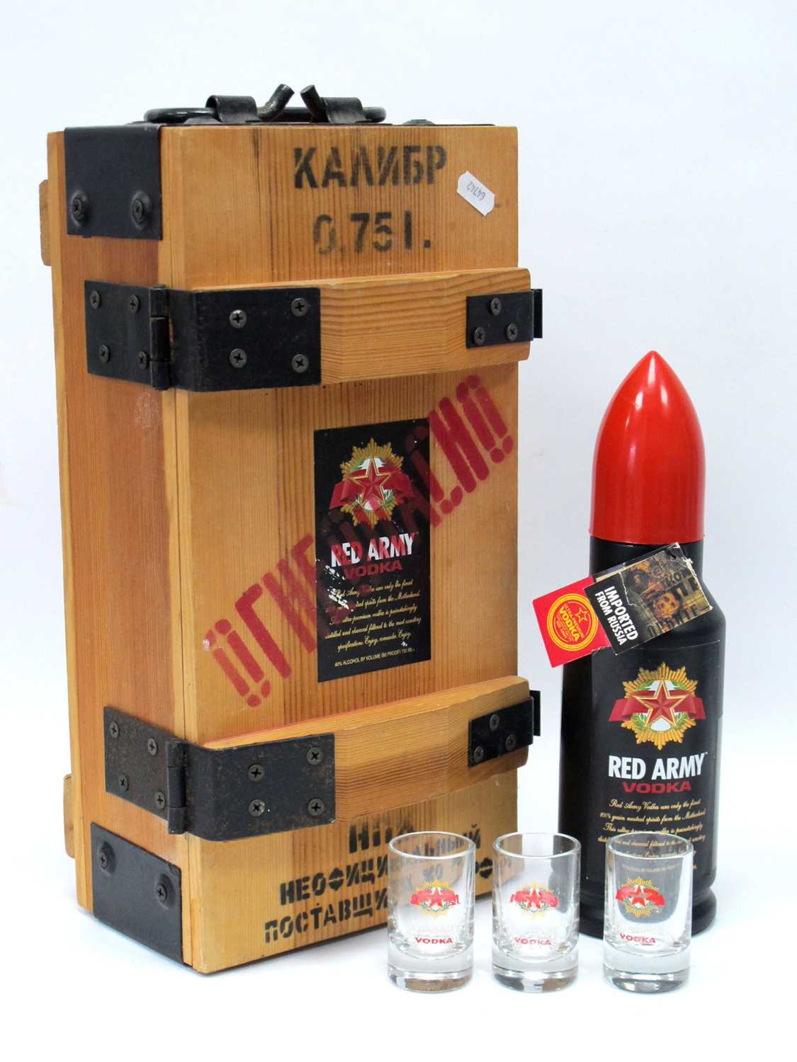 Lot 1449 - Vodka - Red Army Vodka in Missile/Bullet...