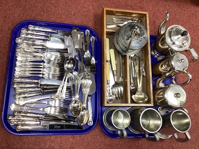 Lot 343 - Assorted Modern Plated Kings Pattern Cutlery,...