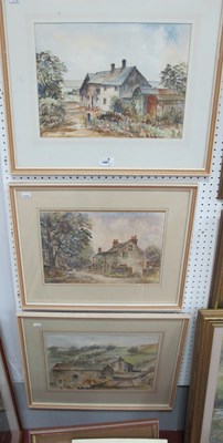 Lot 1487 - Vera Waddington, watercolours of Cottages in a...