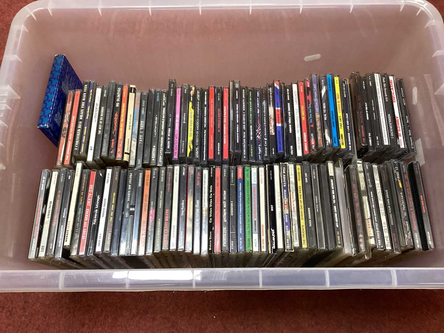 Lot 447 - Punk CDs, approximately 100 albums by Hard...