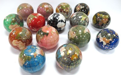 Lot 1292 - Large Collection of Miniature Mineral Globes,...