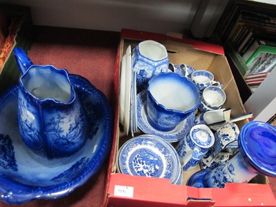 Lot 1047 - A Large Collection of Blue and White Pottery...