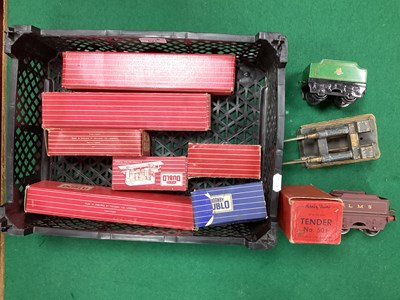 Lot 521 - Eight empty Hornby Dublo boxes together with...