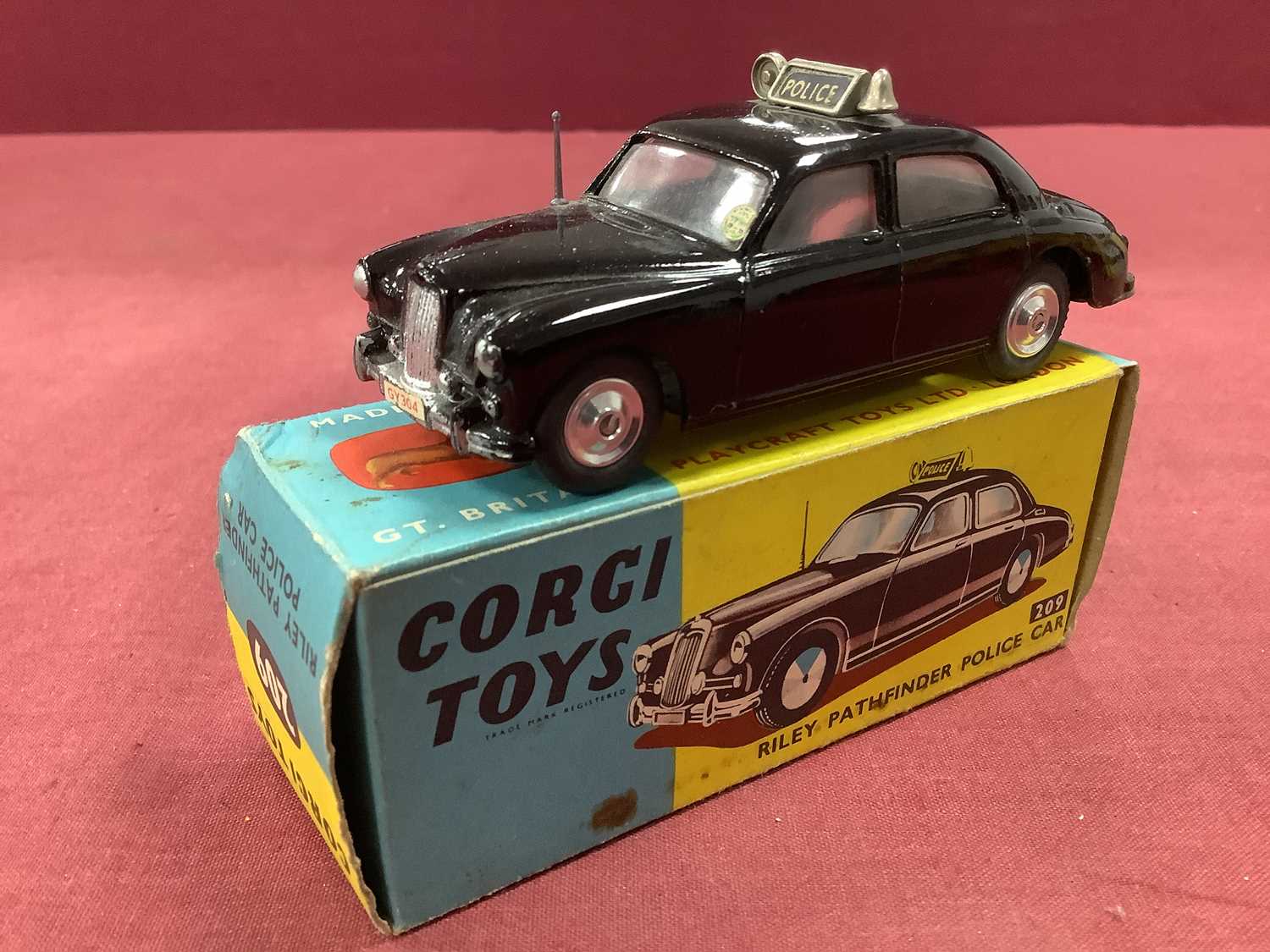 Corgi Toy Riley Lot 743 - Corgi Toys No 209 Riley Pathfinder Police