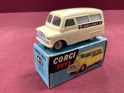 Lot 740 - Corgi Toys No 412 Bedford Ambulance, overall...