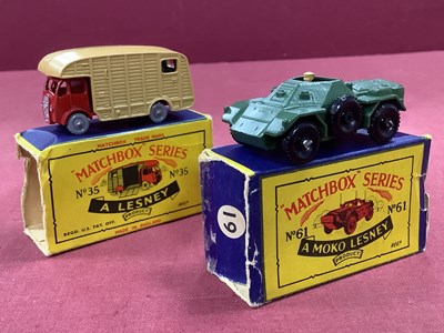 Lot 733 - Two Regular Wheel Matchbox 1-75 No 61 Ferret...