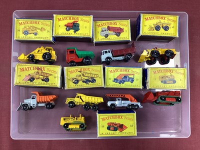 Lot 714 - Nine Regular Wheel Matchbox 1-75's, including...