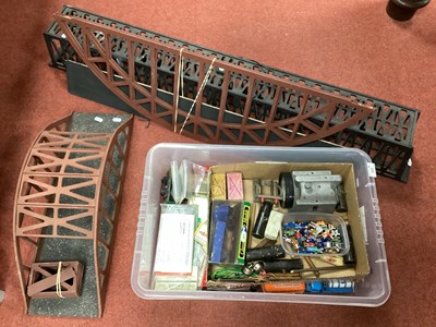 Lot 433 - A BR Railway Lamp, O gauge figures, plastic...