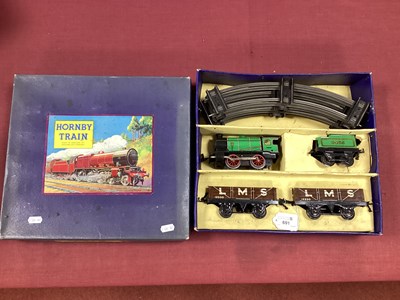 Lot 691 - A Post War Hornby 'MI' O Gauge Goods Set, LMS,...