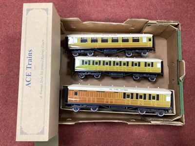 Lot 408 - Three Ace Trains 'O' Gauge LNER Teak Coaches,...