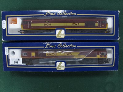 Lot 558 - Two Lima "OO" Gauge/4mm Co-Co Diesel...