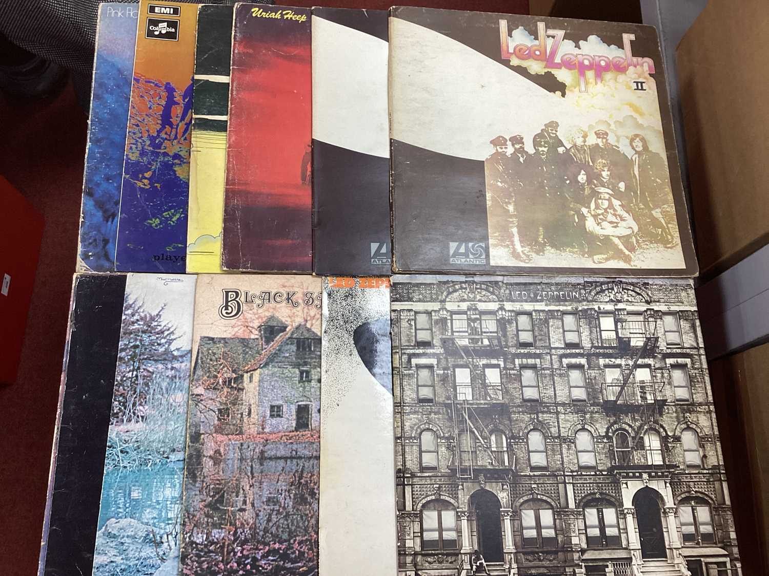 Lot 407 - Twelve Iconic Rock LPs with Condition Issues,