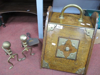 Lot 1444 - Late XIX Century Oak Coal Scuttle, with a...