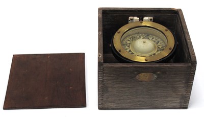 Lot 1346 - Castle & Co Hull Ships Compass, in a box.