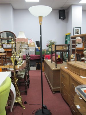 Lot 1556 - Black Standard Lamp, reading lamp on a...