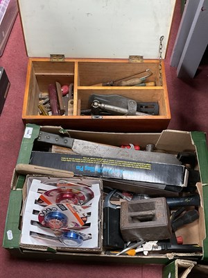 Lot 1096 - Hand Drills, chisels, saw, other tools etc (2).